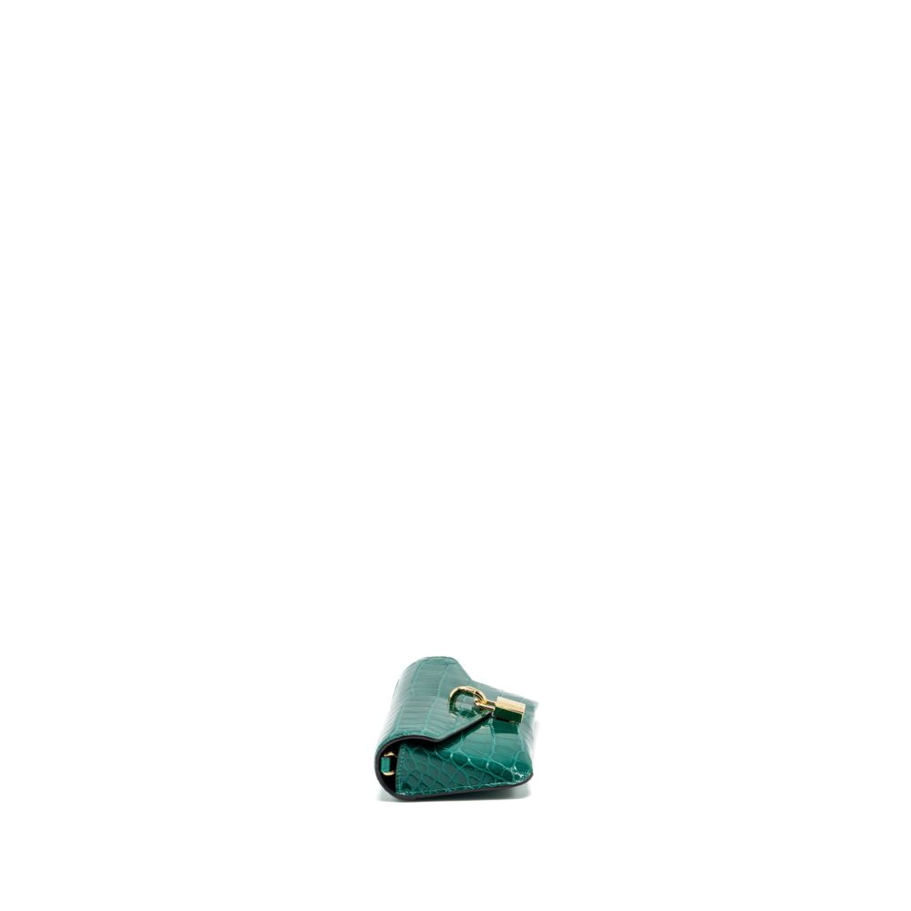 AAA Replica Louis Vuitton LV PADLOCK ON STRAP CROCODILE BRILLANT GREEN GHW