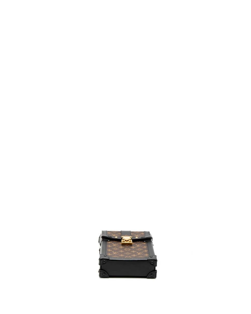 AAA Replica Louis Vuitton LV VERTICAL TRUNK POCHETTE MONOGRAM CANVAS GHW
