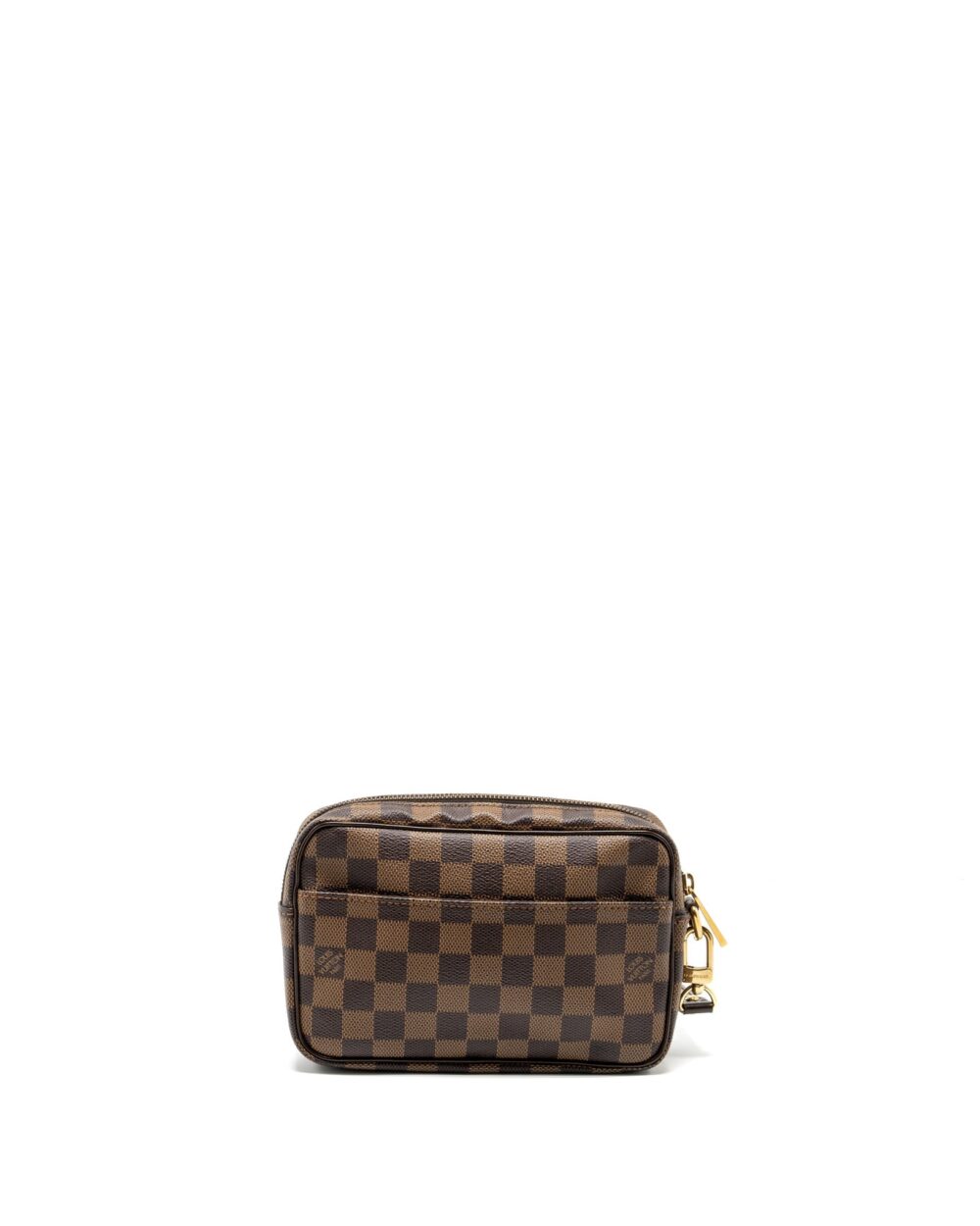 AAA Replica Louis Vuitton LV POUCH DAMIER EBENE GHW