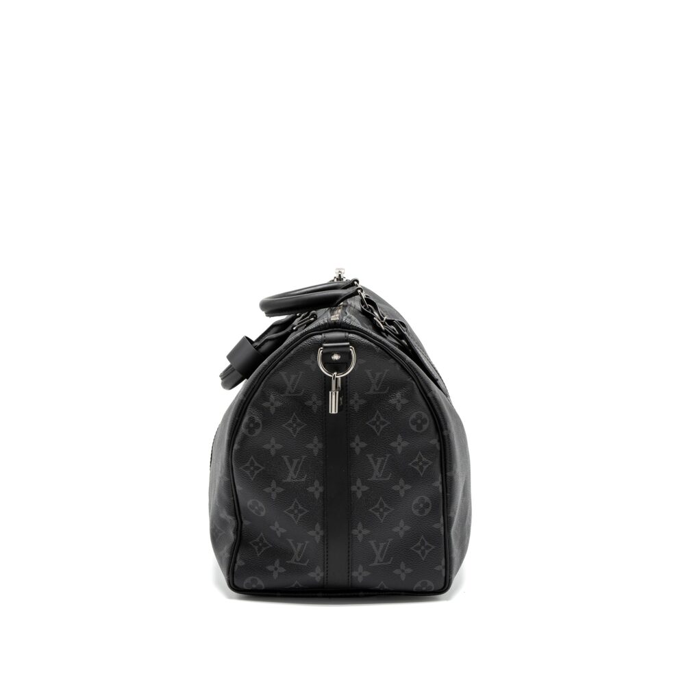 AAA Replica Louis Vuitton LV Keepall Bandoulière 45 Monogram Eclipse Canvas SHW