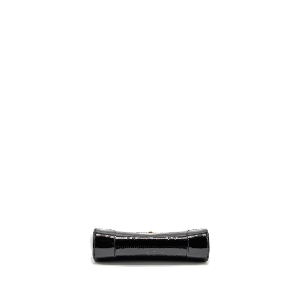 AAA Replica Louis Vuitton LV VERNIS SANTA MONICA CLUTCH PATENT BLACK GHW