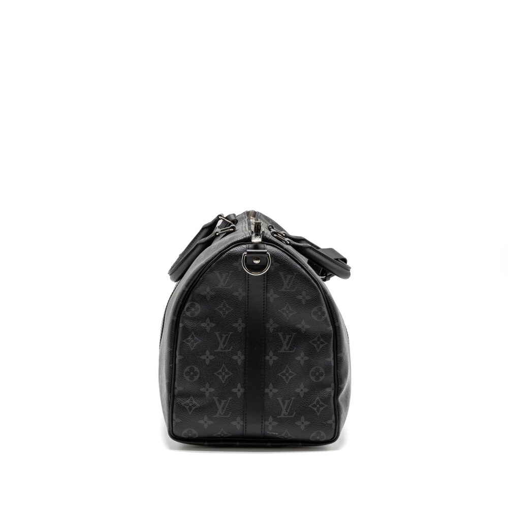 AAA Replica Louis Vuitton LV Keepall Bandoulière 45 Monogram Eclipse Canvas SHW