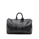 AAA Replica Louis Vuitton LV Keepall Bandoulière 45 Monogram Eclipse Canvas SHW