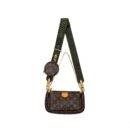 AAA Replica Louis Vuitton LV MULTI POCHETTE ACCESSORIES MONOGRAM CANVAS KHAKI GHW