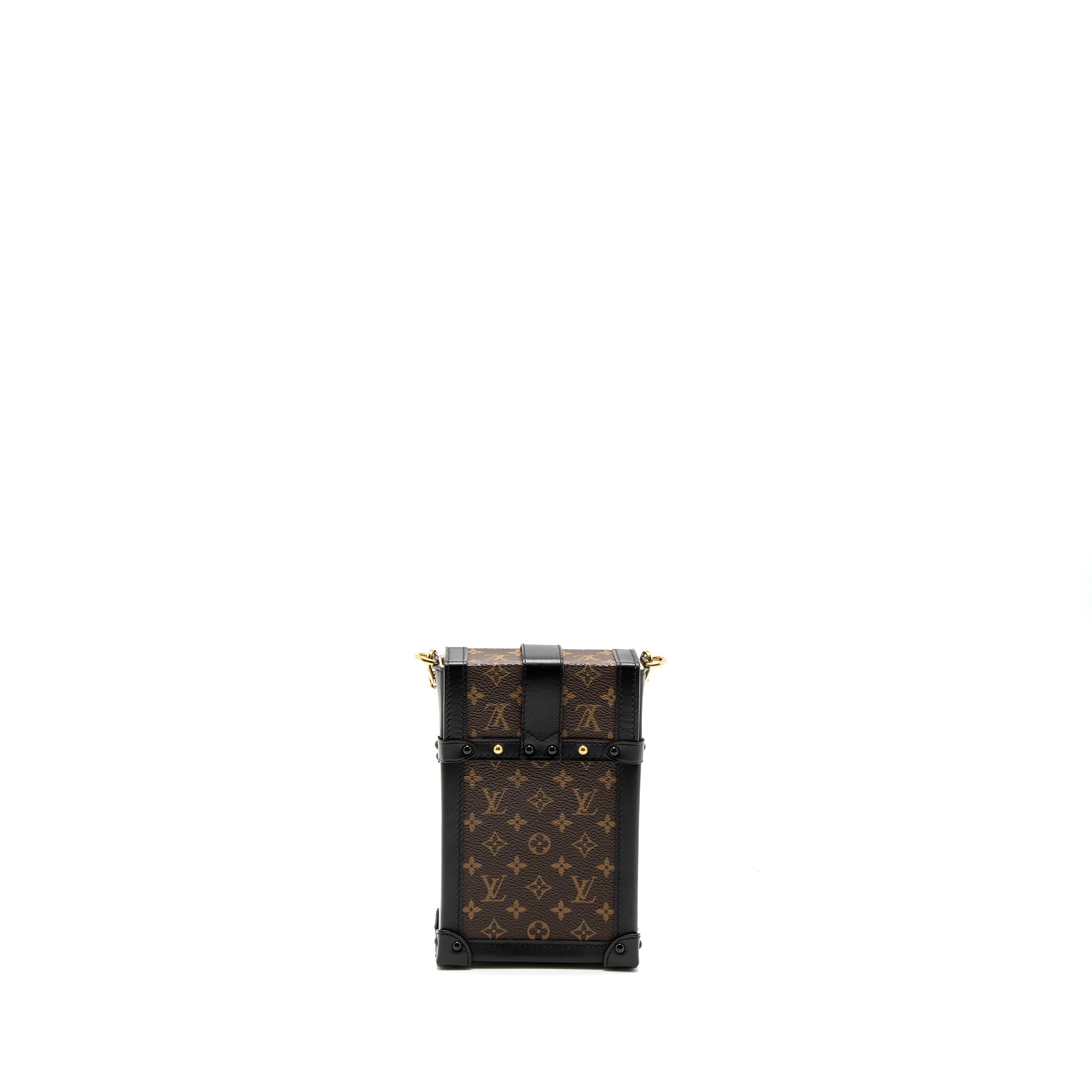 AAA Replica Louis Vuitton LV VERTICAL TRUNK POCHETTE MONOGRAM CANVAS GHW