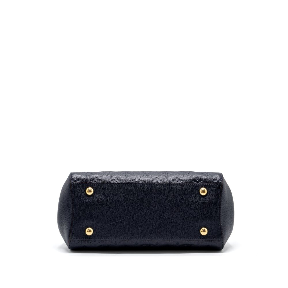 AAA Replica Louis Vuitton LV MONTAIGNE MM MONOGRAM EMPREINTE NAVY GHW