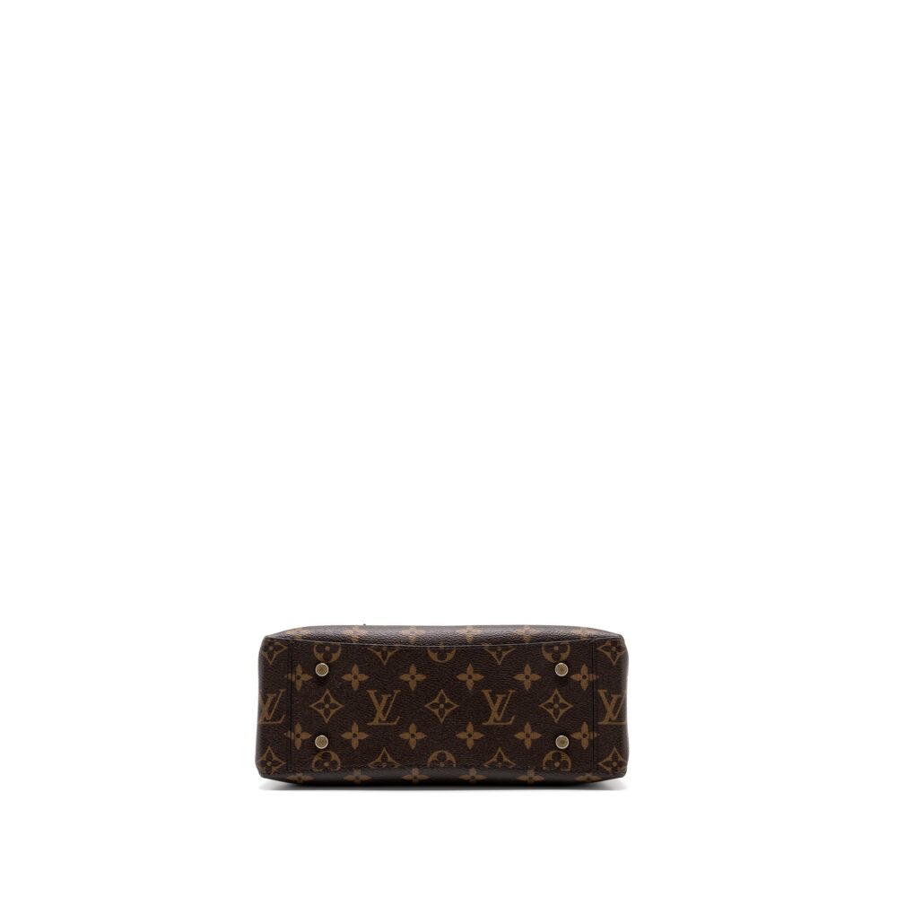 AAA Replica Louis Vuitton LV TOP HANDLE FLAP BAG MONOGRAM CANVAS / CALFSKIN BLACK GHW