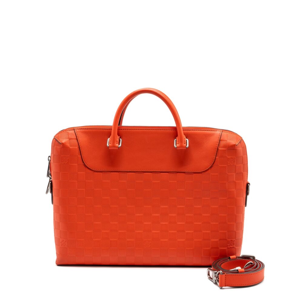 AAA Replica Louis Vuitton LV PORTE-DOCUMENTS JOUR DAMIER INFINI ORANGE SHW
