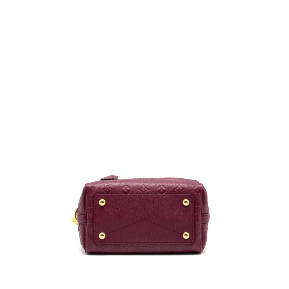 AAA Replica Louis Vuitton LV SPEEDY 25 BANDOULIERE MONOGRAM EMPREINTE PURPLE GHW