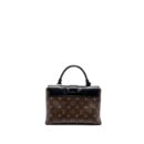 AAA Replica Louis Vuitton LV TOP HANDLE FLAP BAG MONOGRAM CANVAS / CALFSKIN BLACK GHW