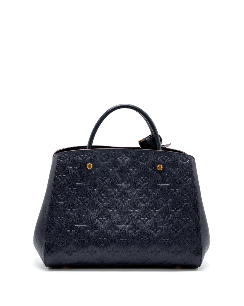 AAA Replica Louis Vuitton LV MONTAIGNE MM MONOGRAM EMPREINTE NAVY GHW