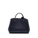 AAA Replica Louis Vuitton LV MONTAIGNE MM MONOGRAM EMPREINTE NAVY GHW