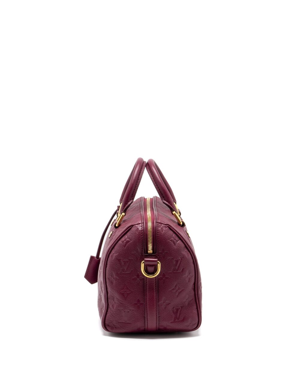 AAA Replica Louis Vuitton LV SPEEDY 25 BANDOULIERE MONOGRAM EMPREINTE PURPLE GHW