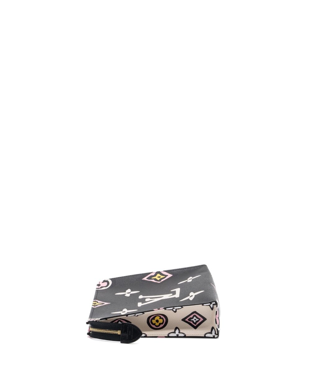AAA Replica Louis Vuitton LV WILD AT HEART TOILETRY POCHETTE CANVAS BLACK / WHITE/ PINK GHW