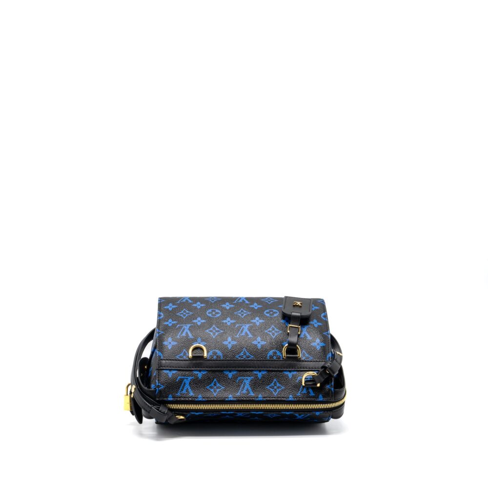 AAA Replica Louis Vuitton LV SPEEDY AMAZON COLOURED MONOGRAM CANVAS BLUE/BLACK GHW