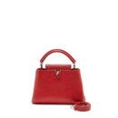 AAA Replica Louis Vuitton LV CAPUCINES BB TAURILLON RED GHW