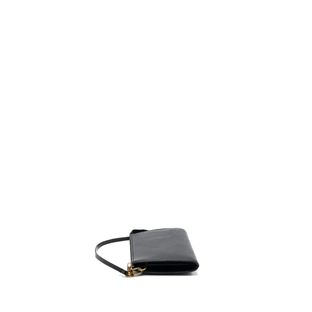 AAA Replica Louis Vuitton LV POCHETTE ACCESSORIES EPI LEATHER BLACK SHW