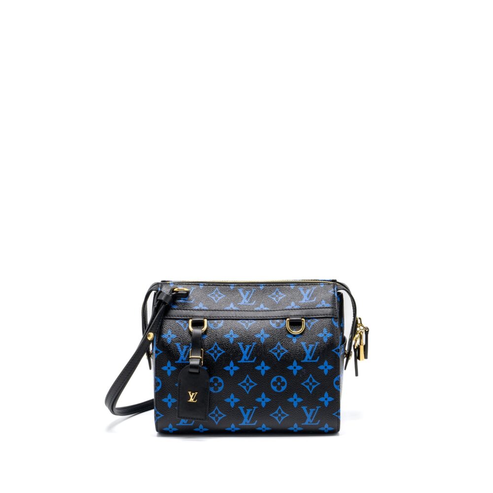 AAA Replica Louis Vuitton LV SPEEDY AMAZON COLOURED MONOGRAM CANVAS BLUE/BLACK GHW