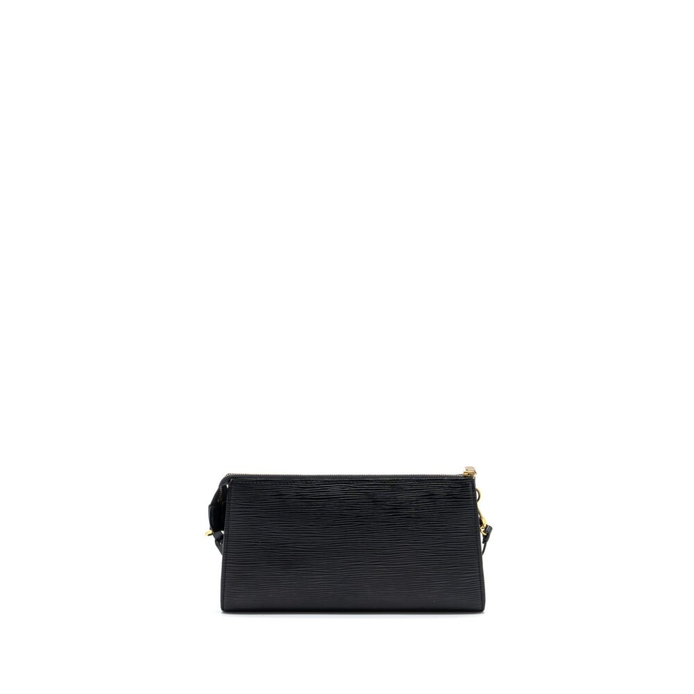 AAA Replica Louis Vuitton LV POCHETTE ACCESSORIES EPI LEATHER BLACK SHW