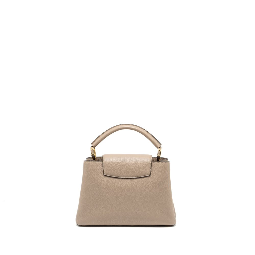 AAA Replica Louis Vuitton LV CAPUCINES BB TAURILLON GALET GHW