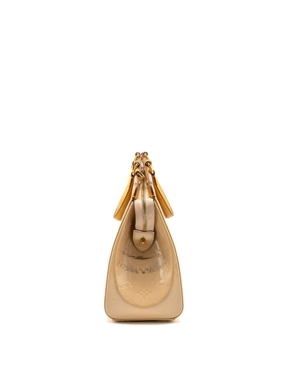 AAA Replica Louis Vuitton LV VERNIS BREA MM PATENT MONOGRAM BEIGE GHW