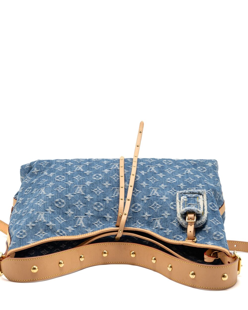 AAA Replica Louis Vuitton LV CARRYALL MM MONOGRAM DENIM BLUE GHW