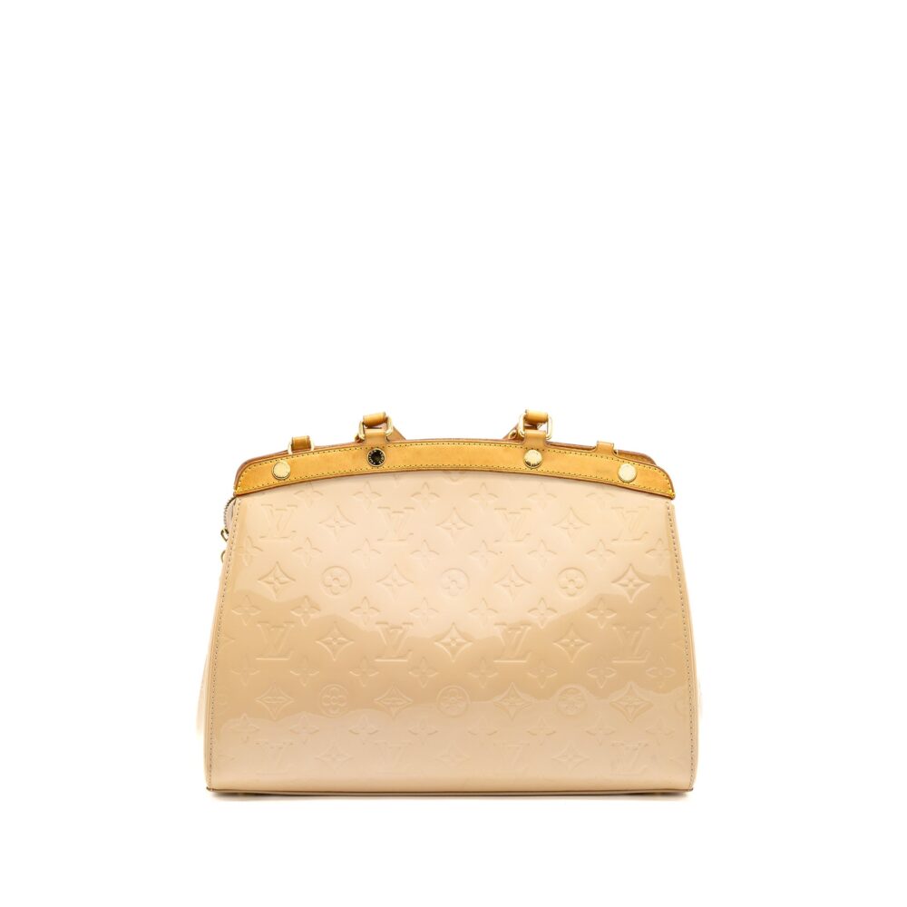 AAA Replica Louis Vuitton LV VERNIS BREA MM PATENT MONOGRAM BEIGE GHW