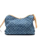 AAA Replica Louis Vuitton LV CARRYALL MM MONOGRAM DENIM BLUE GHW