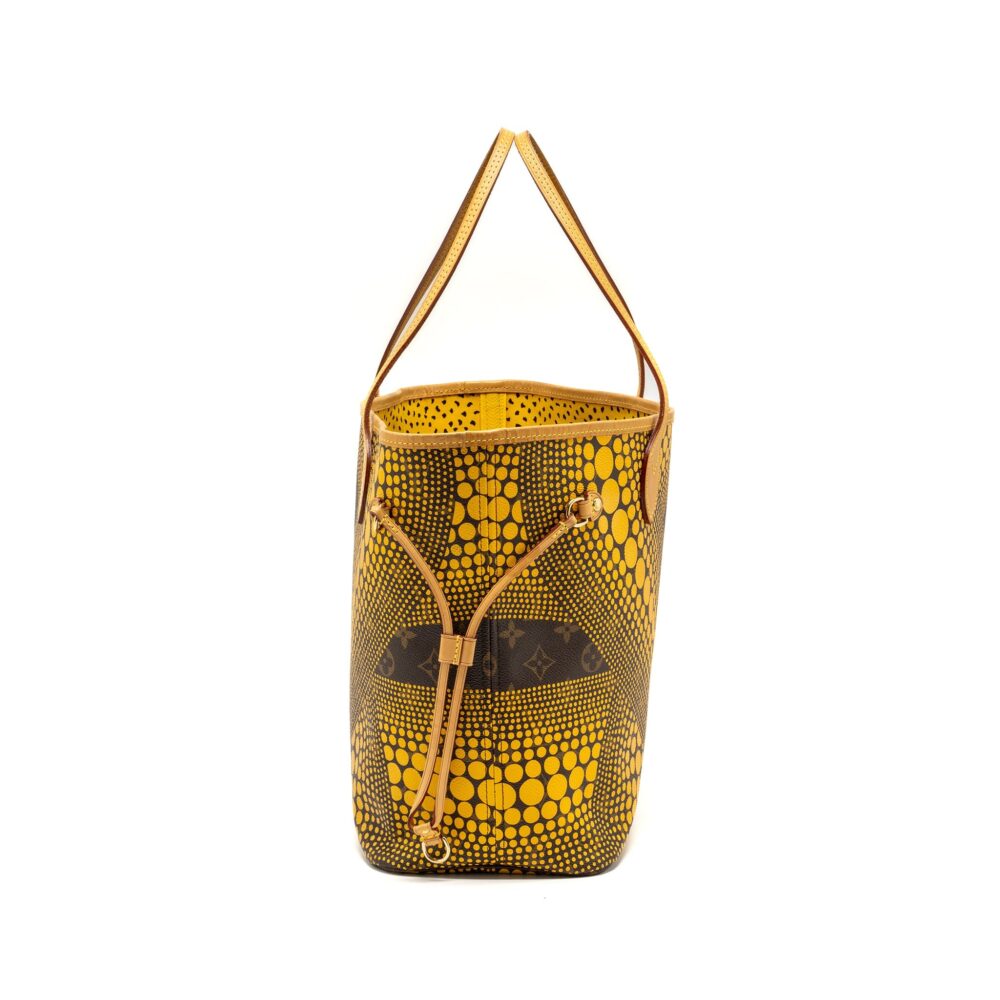 AAA Replica Louis Vuitton LV X YAYOI KUSAM NEVERFULL MM MONOGRAM CANVAS / YELLOW GHW