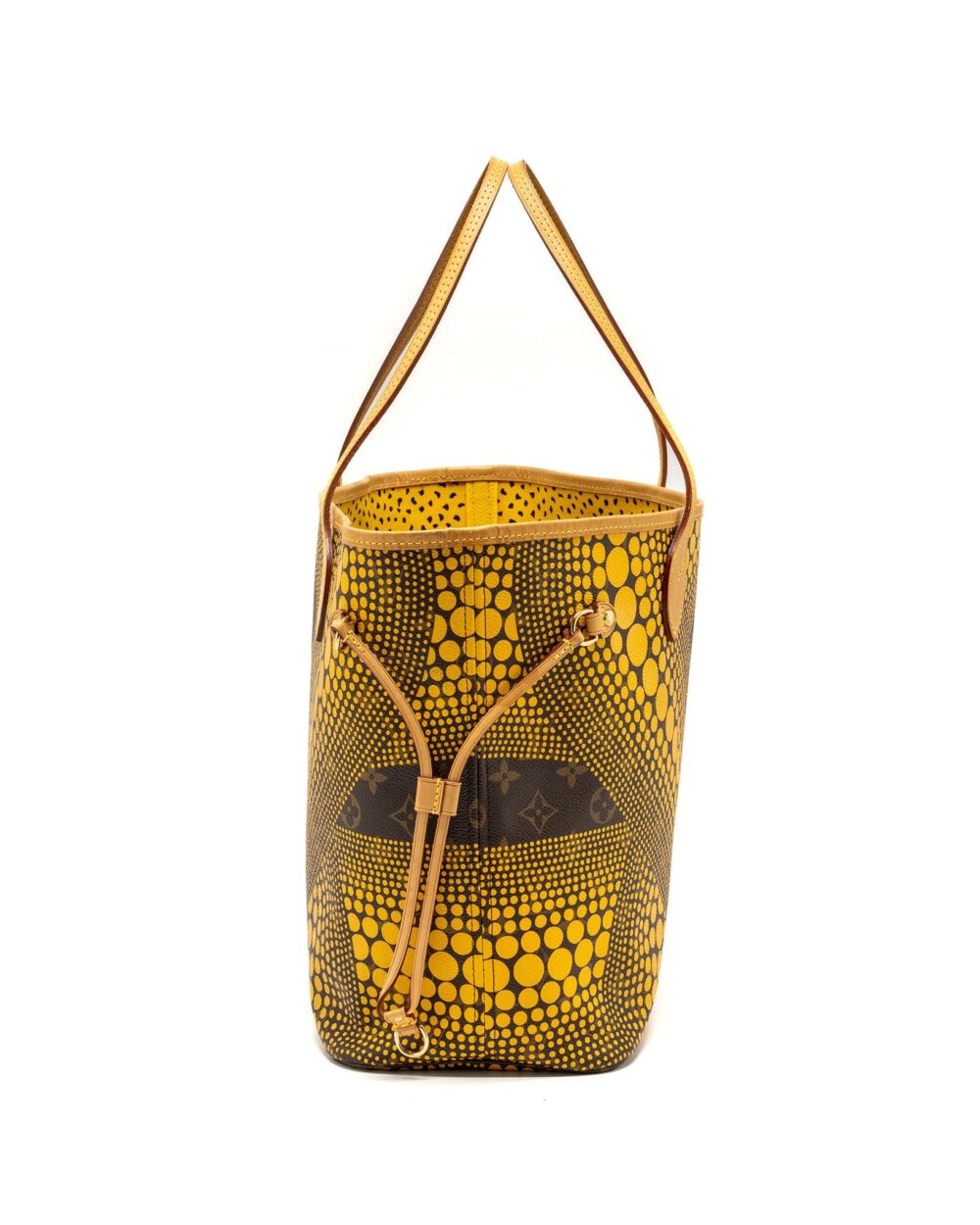 AAA Replica Louis Vuitton LV X YAYOI KUSAM NEVERFULL MM MONOGRAM CANVAS / YELLOW GHW