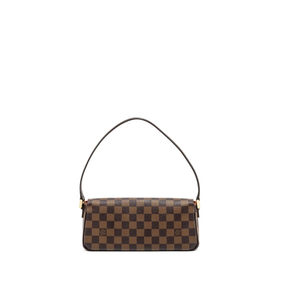 AAA Replica Louis Vuitton LV VINTAGE FLAP SHOULDER BAG DAMIER EBENE GHW