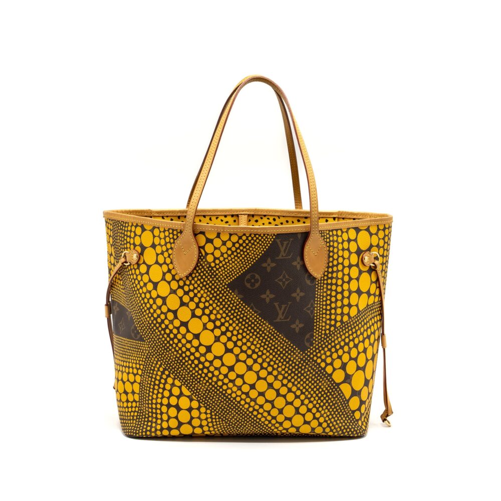 AAA Replica Louis Vuitton LV X YAYOI KUSAM NEVERFULL MM MONOGRAM CANVAS / YELLOW GHW
