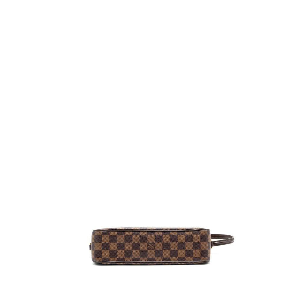 AAA Replica Louis Vuitton LV VINTAGE FLAP SHOULDER BAG DAMIER EBENE GHW