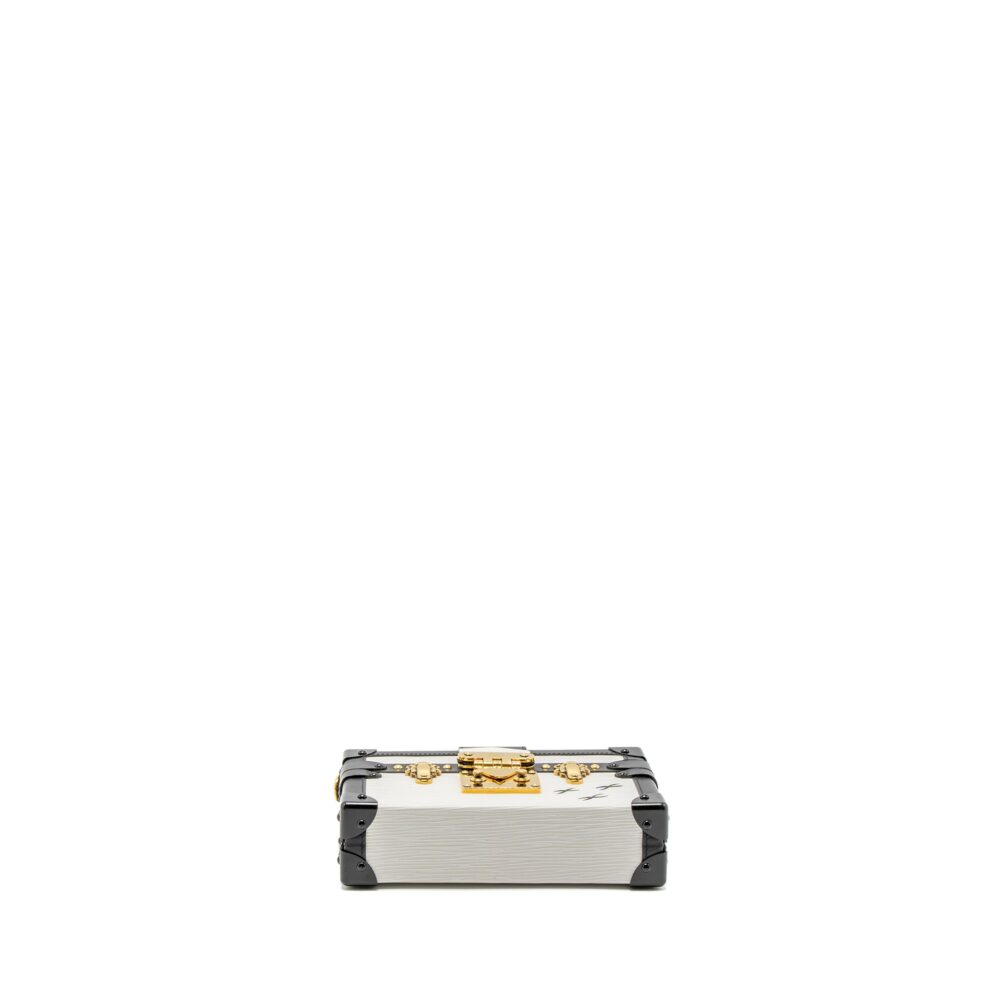 AAA Replica Louis Vuitton LV PETIT MALLE EPI WHITE/BLACK GHW