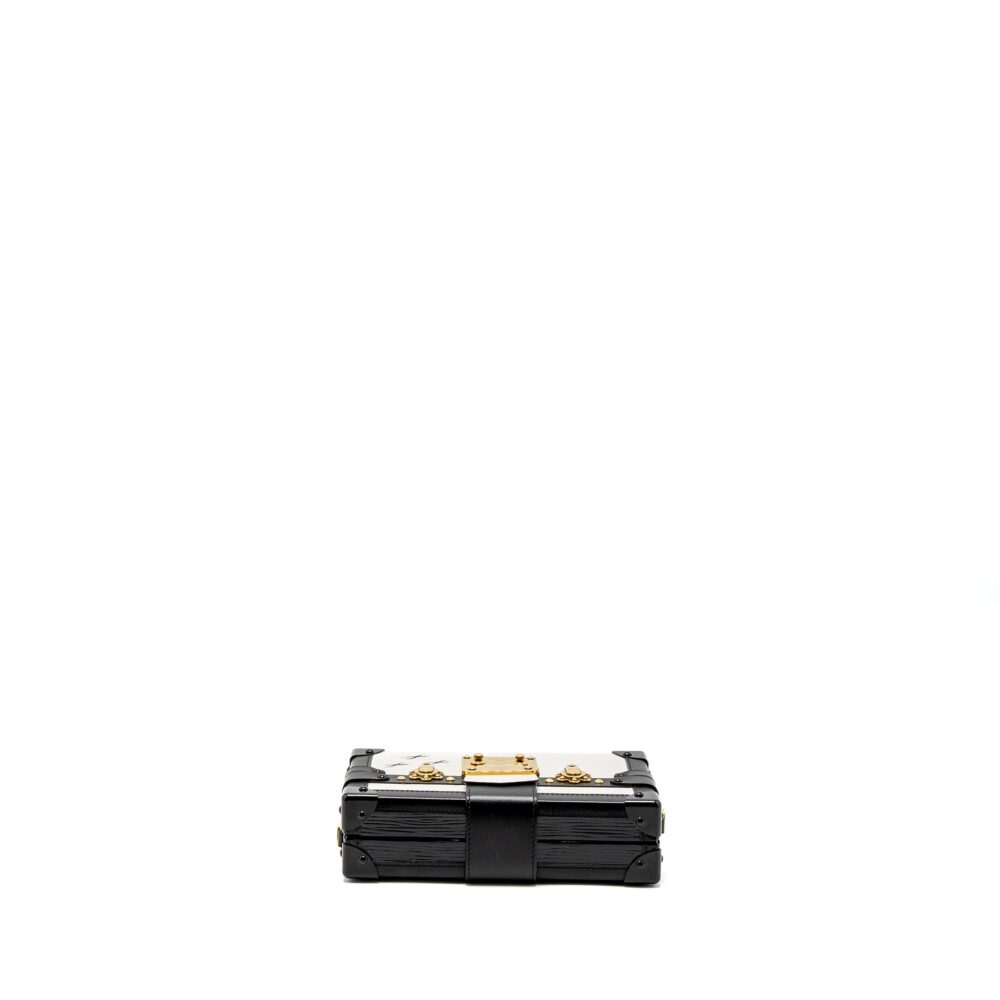 AAA Replica Louis Vuitton LV PETIT MALLE EPI WHITE/BLACK GHW