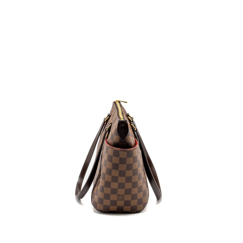AAA Replica Louis Vuitton LV TOTALLY PM TOTE BAG DAMIER EBENE CANVAS GHW