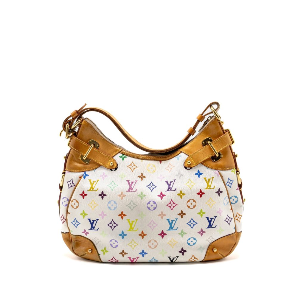 AAA Replica Louis Vuitton LV MURAKAMI GRETA BAG MONOGRAM CANVAS WHITE/MULTICOLOUR GHW