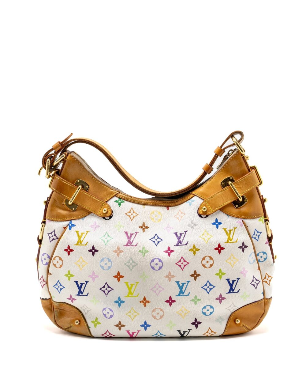 AAA Replica Louis Vuitton LV MURAKAMI GRETA BAG MONOGRAM CANVAS WHITE/MULTICOLOUR GHW