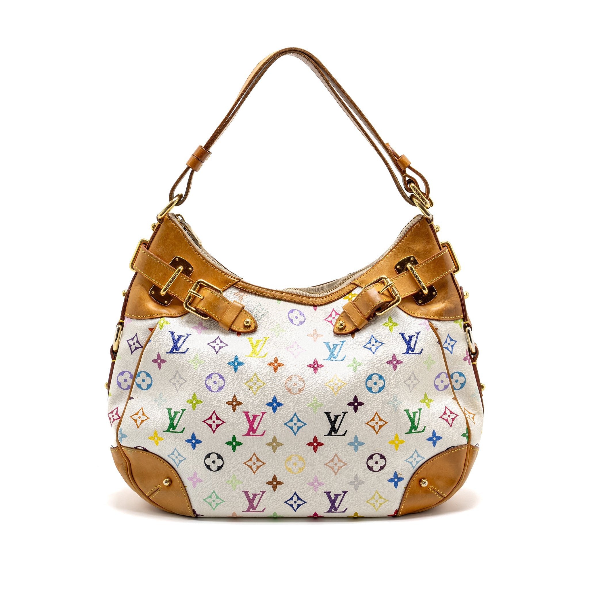 AAA Replica Louis Vuitton LV MURAKAMI GRETA BAG MONOGRAM CANVAS WHITE/MULTICOLOUR GHW