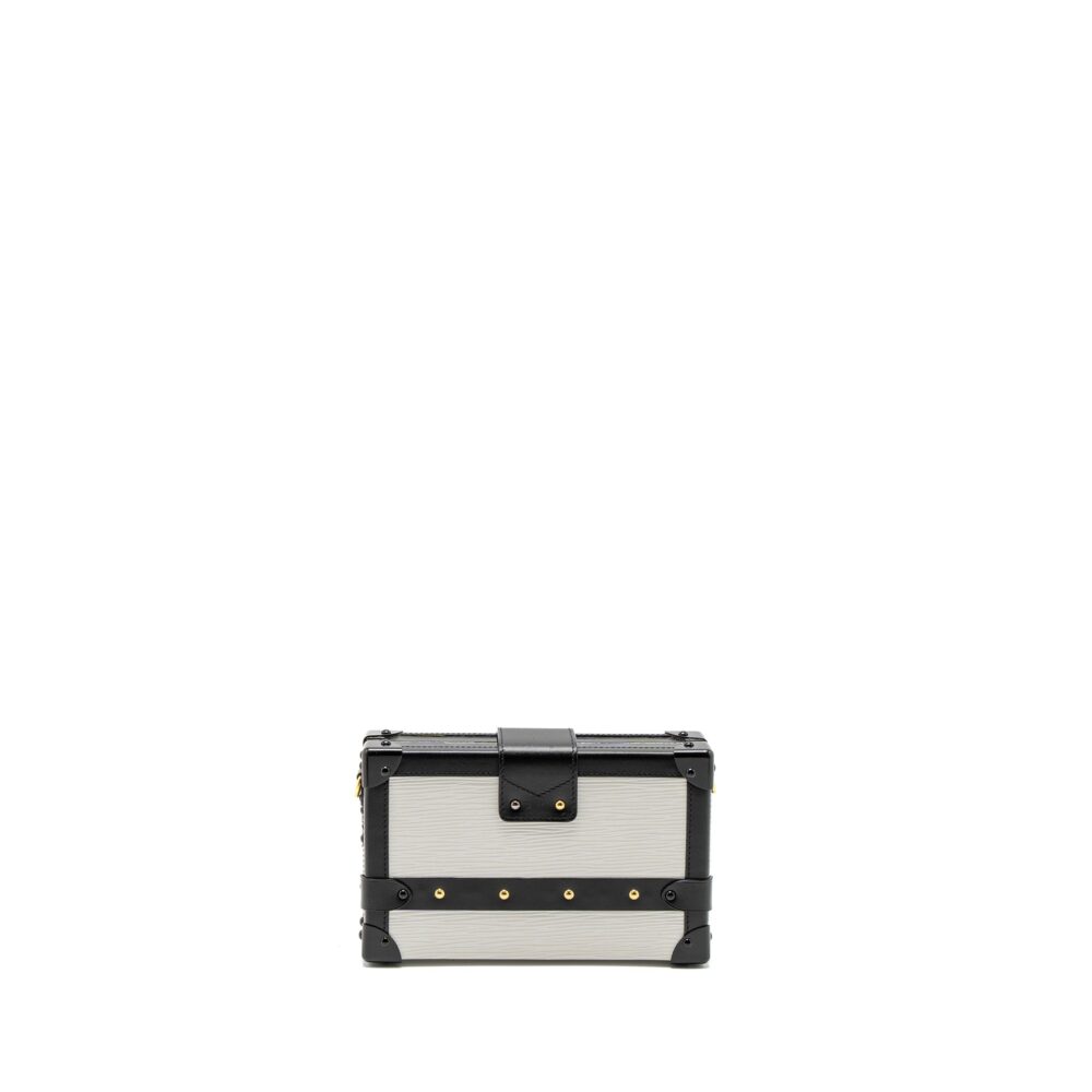 AAA Replica Louis Vuitton LV PETIT MALLE EPI WHITE/BLACK GHW