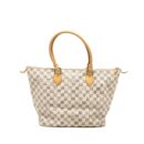 AAA Replica Louis Vuitton LV SALEYA MM DAMIER AZUR CANVAS GHW