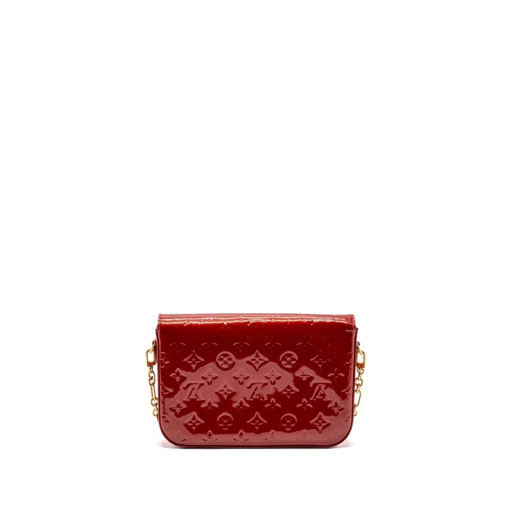 AAA Replica Louis Vuitton LV FLAP SHOULDER EVENING BAG PATENT LEATHER RED GHW