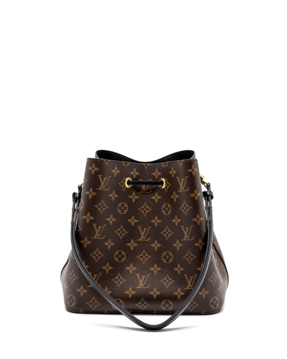 AAA Replica Louis Vuitton LV NEONOE MONOGRAM CANVAS BLACK GHW (NEW VERSION)