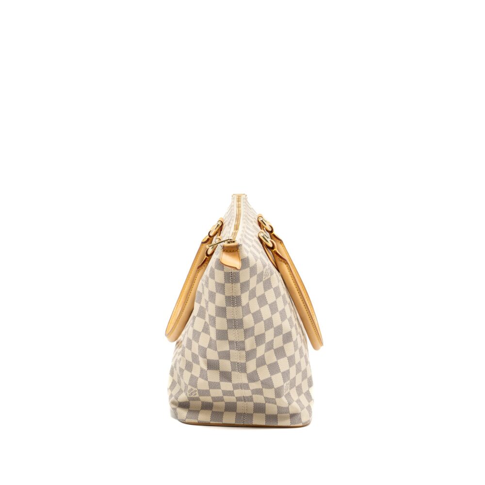 AAA Replica Louis Vuitton LV SALEYA MM DAMIER AZUR CANVAS GHW