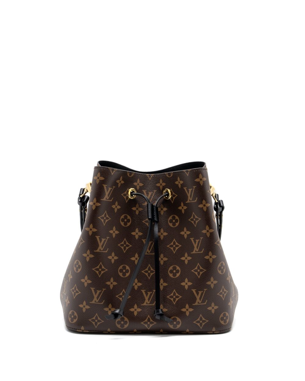 AAA Replica Louis Vuitton LV NEONOE MONOGRAM CANVAS BLACK GHW (NEW VERSION)