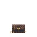 AAA Replica Louis Vuitton LV VAVIN CHAIN WALLET DAMIER EBENE/BLACK GHW (NEW VERSION)