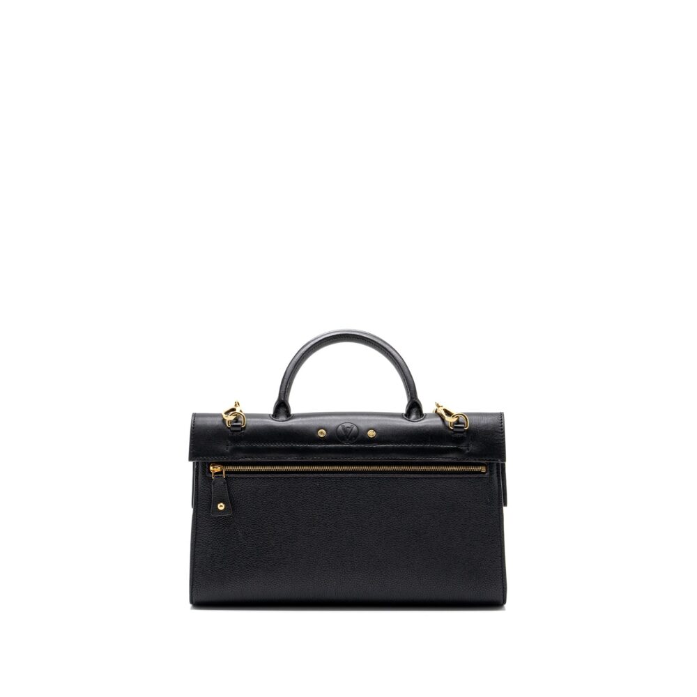 AAA Replica Louis Vuitton LV FLAP SHOULDER BAG CALFSKIN BLACK GHW