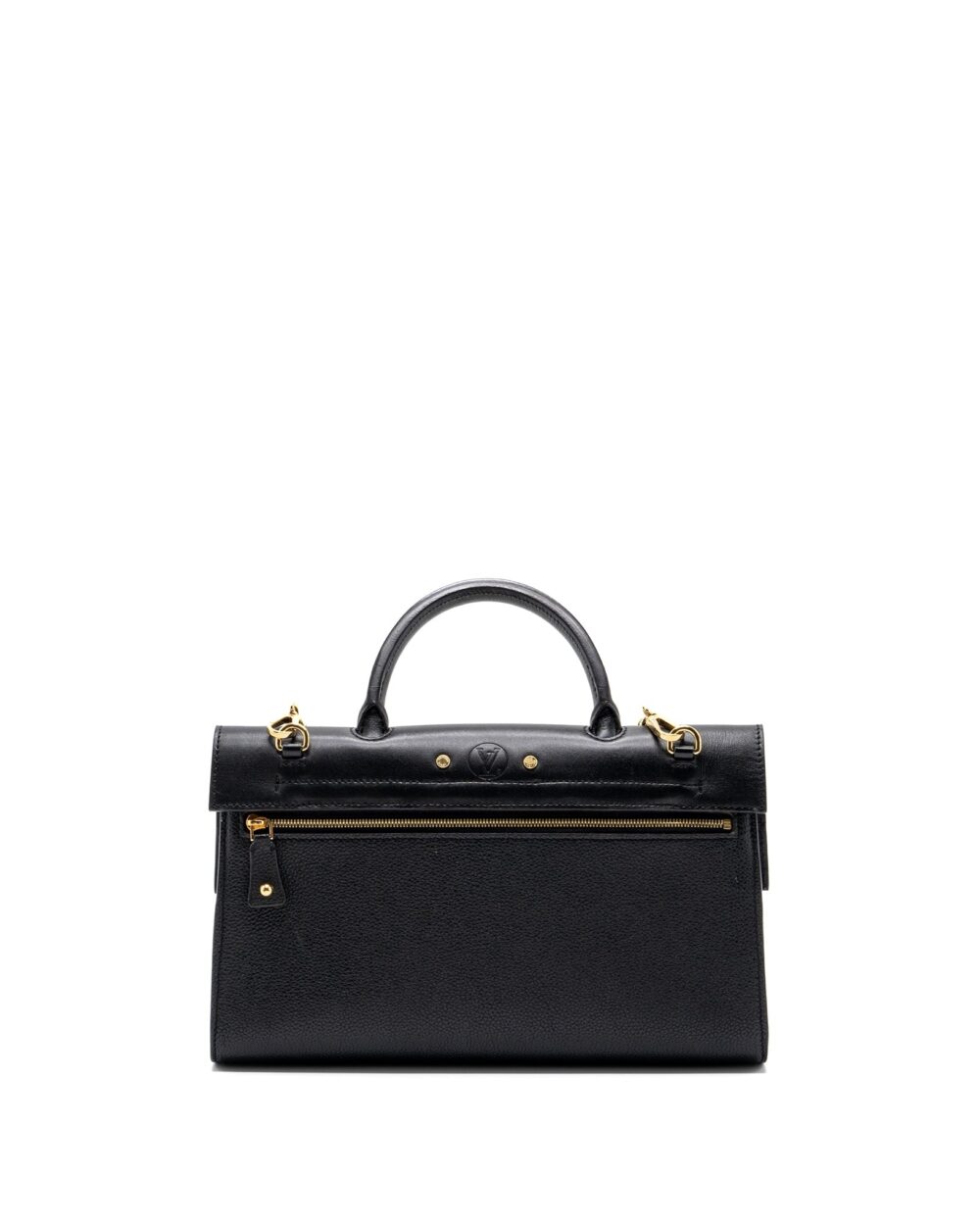 AAA Replica Louis Vuitton LV FLAP SHOULDER BAG CALFSKIN BLACK GHW
