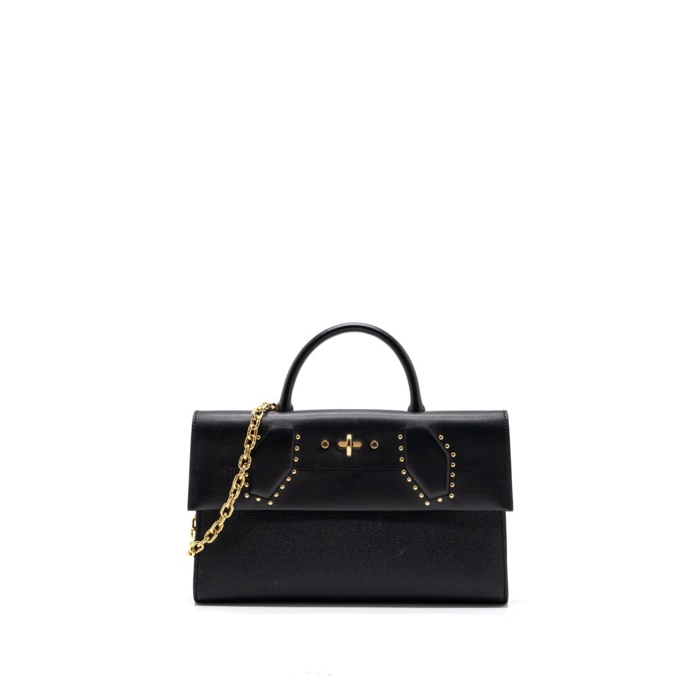 AAA Replica Louis Vuitton LV FLAP SHOULDER BAG CALFSKIN BLACK GHW
