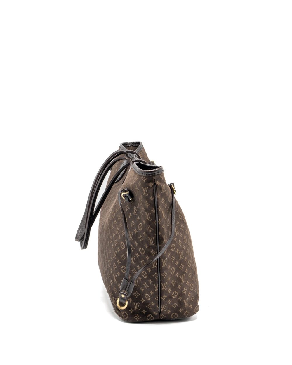 AAA Replica Louis Vuitton LV VINTAGE NEVERFULL MM FABRIC DARK BROWN GHW
